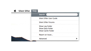 Slent Sifter Help Menu